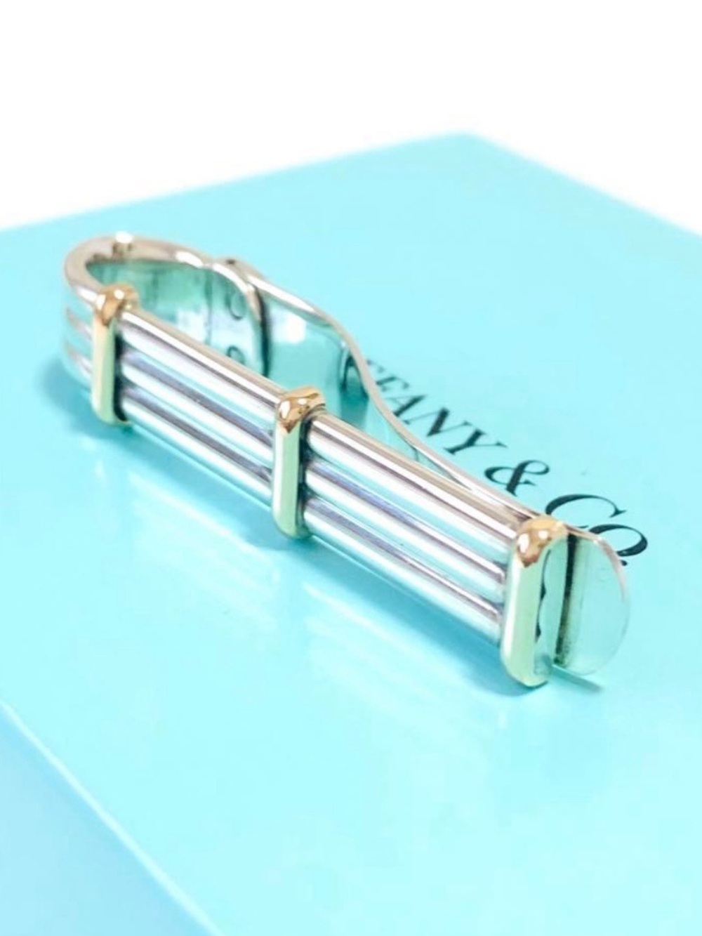 Tiffany & Co vintage sterling silver and gold unisex money clip